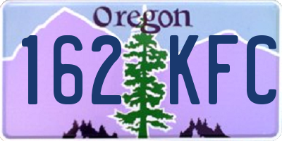 OR license plate 162KFC