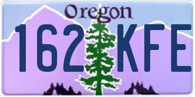 OR license plate 162KFE