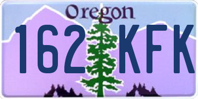 OR license plate 162KFK