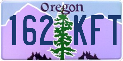 OR license plate 162KFT