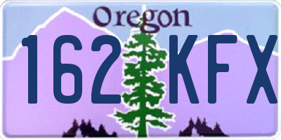 OR license plate 162KFX