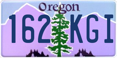 OR license plate 162KGI