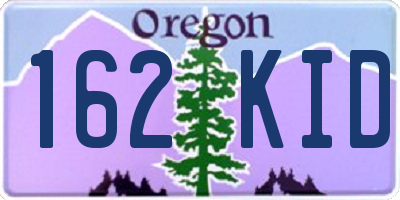 OR license plate 162KID
