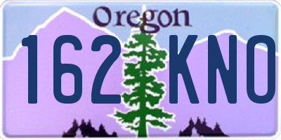 OR license plate 162KNO