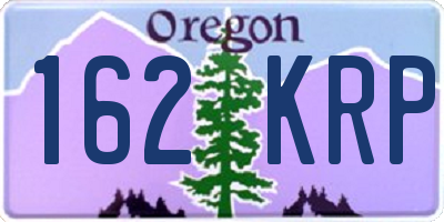 OR license plate 162KRP