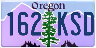 OR license plate 162KSD