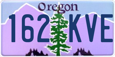OR license plate 162KVE