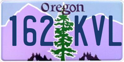 OR license plate 162KVL