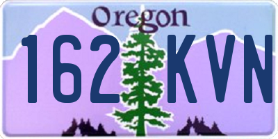 OR license plate 162KVN