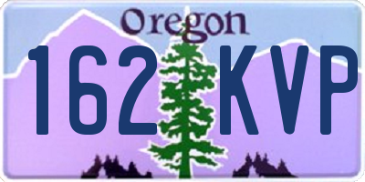 OR license plate 162KVP