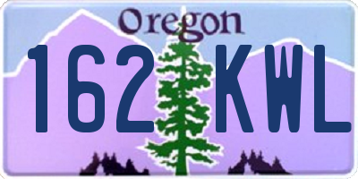 OR license plate 162KWL