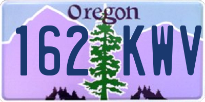 OR license plate 162KWV