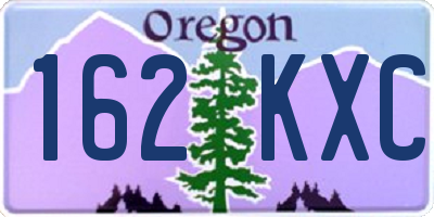 OR license plate 162KXC