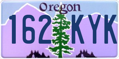 OR license plate 162KYK