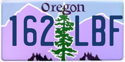OR license plate 162LBF