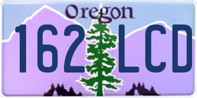 OR license plate 162LCD