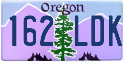 OR license plate 162LDK