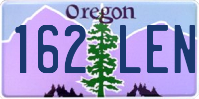 OR license plate 162LEN