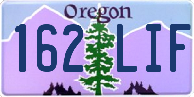 OR license plate 162LIF
