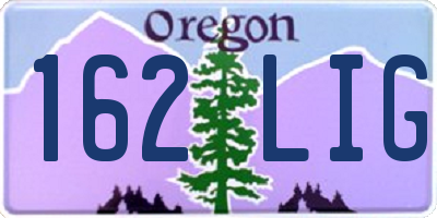 OR license plate 162LIG