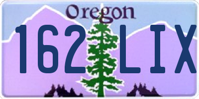 OR license plate 162LIX