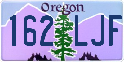 OR license plate 162LJF
