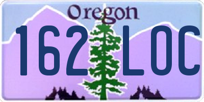 OR license plate 162LOC
