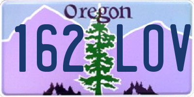 OR license plate 162LOV