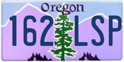 OR license plate 162LSP