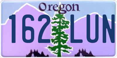 OR license plate 162LUN