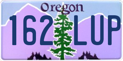 OR license plate 162LUP