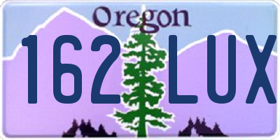 OR license plate 162LUX
