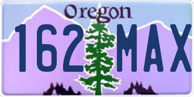 OR license plate 162MAX