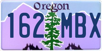 OR license plate 162MBX