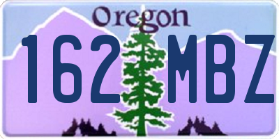 OR license plate 162MBZ