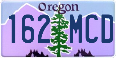 OR license plate 162MCD
