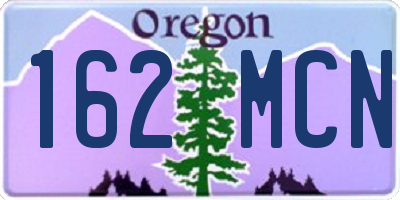 OR license plate 162MCN