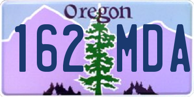 OR license plate 162MDA