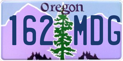 OR license plate 162MDG