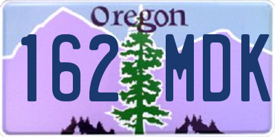 OR license plate 162MDK