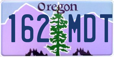 OR license plate 162MDT
