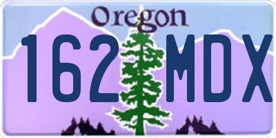 OR license plate 162MDX