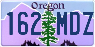 OR license plate 162MDZ