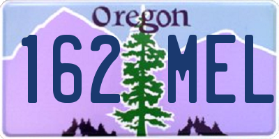 OR license plate 162MEL