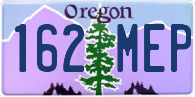 OR license plate 162MEP