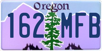 OR license plate 162MFB