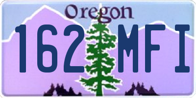 OR license plate 162MFI