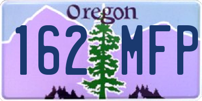 OR license plate 162MFP