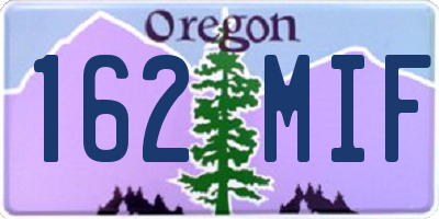 OR license plate 162MIF