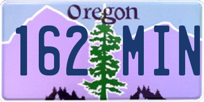 OR license plate 162MIN